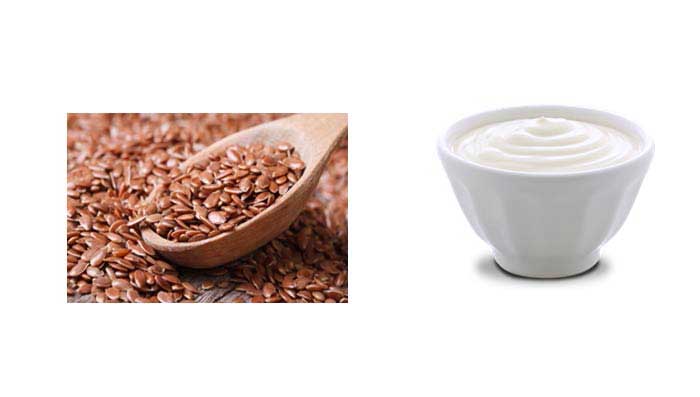 Flax Seeds & Yogurt Mix for Thicker Hair