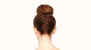 Topknot with French Braid