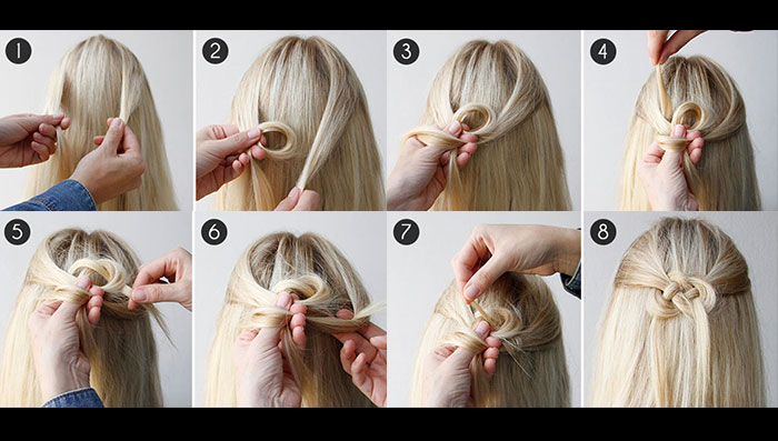 How to Celtic Knot Half Updo