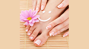 A refreshing peppermint foot lotion and scrub