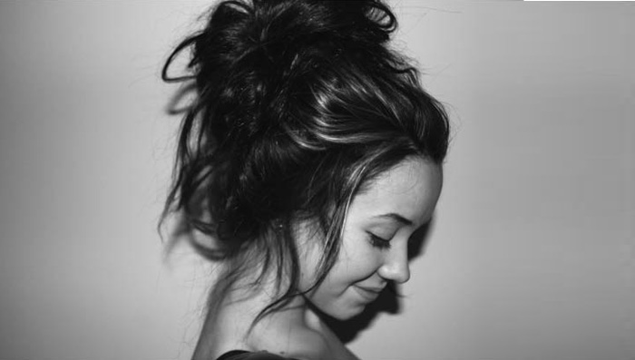 Messy High Bun With Fringes