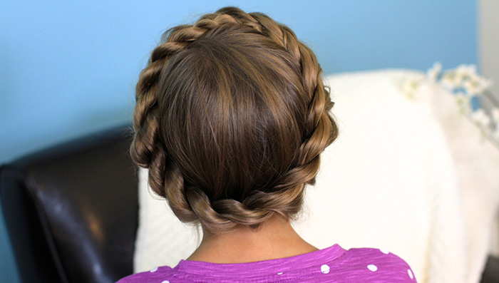 Twisted Crown Braid Hairstyle