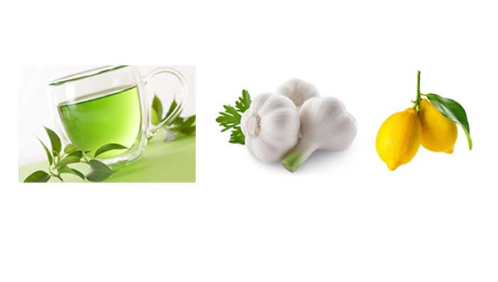 Green tea, lemon & garlic mix for lice treatment