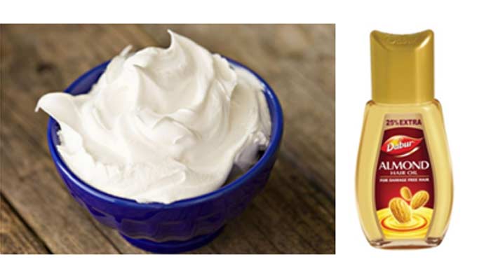Neem, Cream & Almond Oil to Cure Dandruff