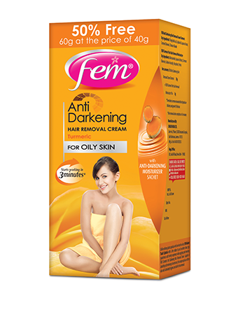 Fem Anti Darkening Hair Removal Cream-Turmeric